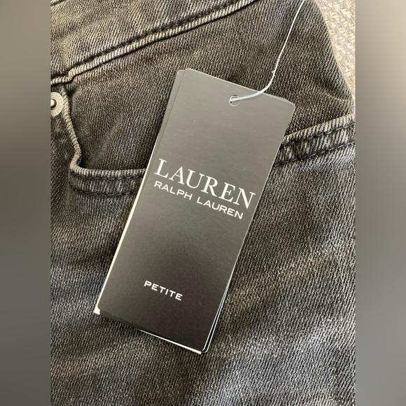 NWT RALPH LAUREN WOMEN HIGH-RISE SKINNY ANKLE JEANS PETITE SIZE BLACK - Picture 7 of 12